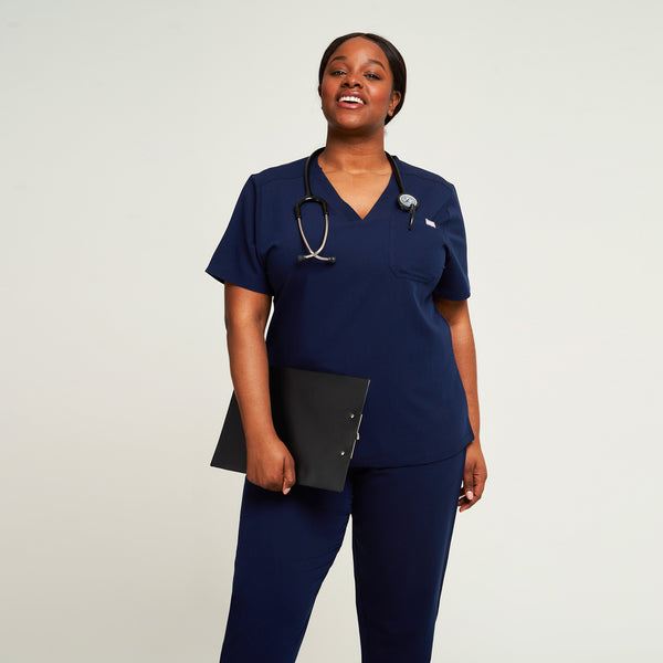 Simki 4957 Nova Scrub Top - Navy