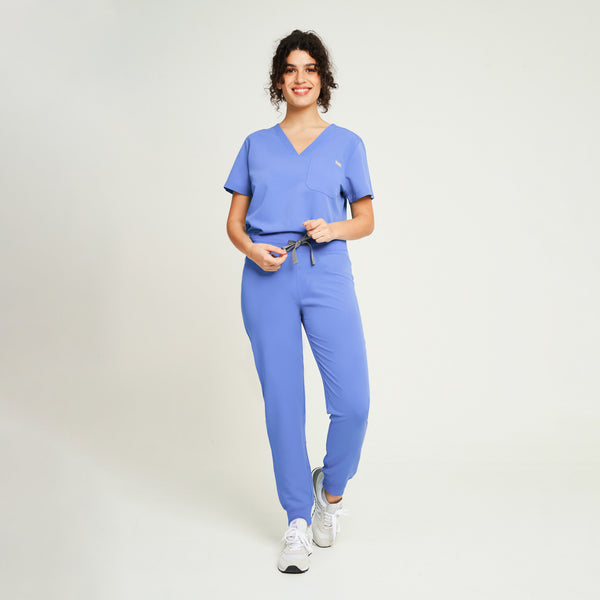 Simki 4958 Neo Scrub Jogger Trouser - Ciel