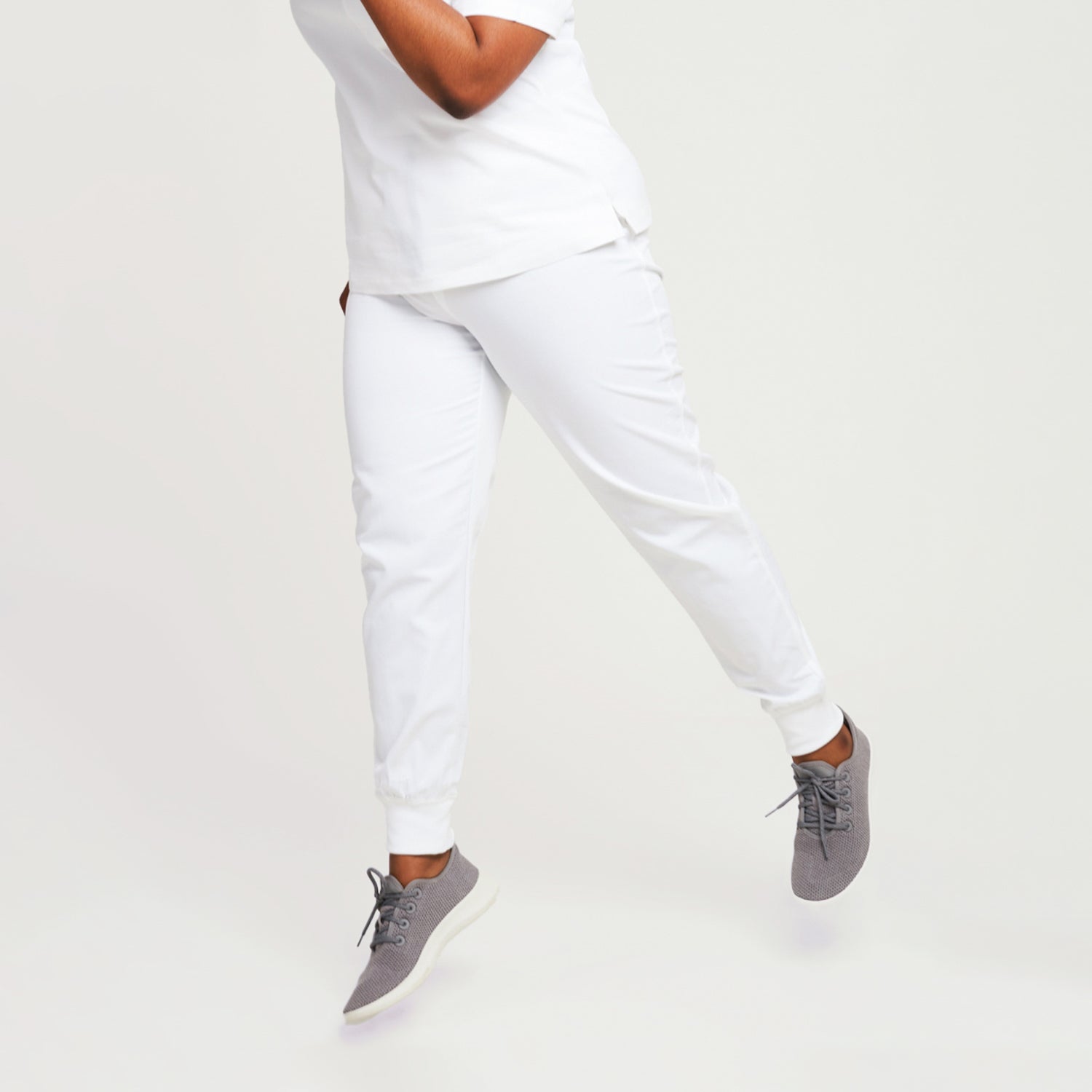 Simki 4958 Neo Scrub Jogger Trouser - White