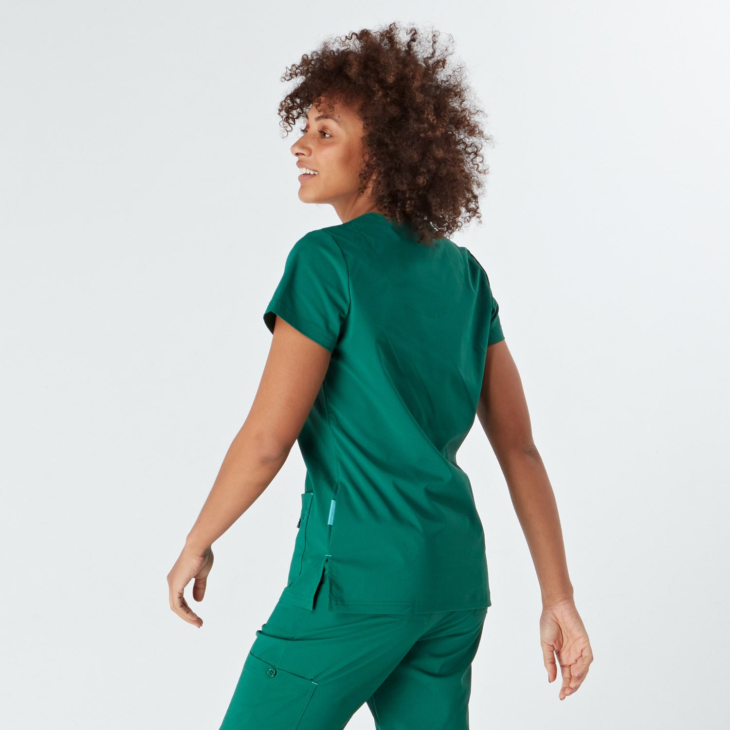 Siena Ladies Treated Scrub Top - Hunter