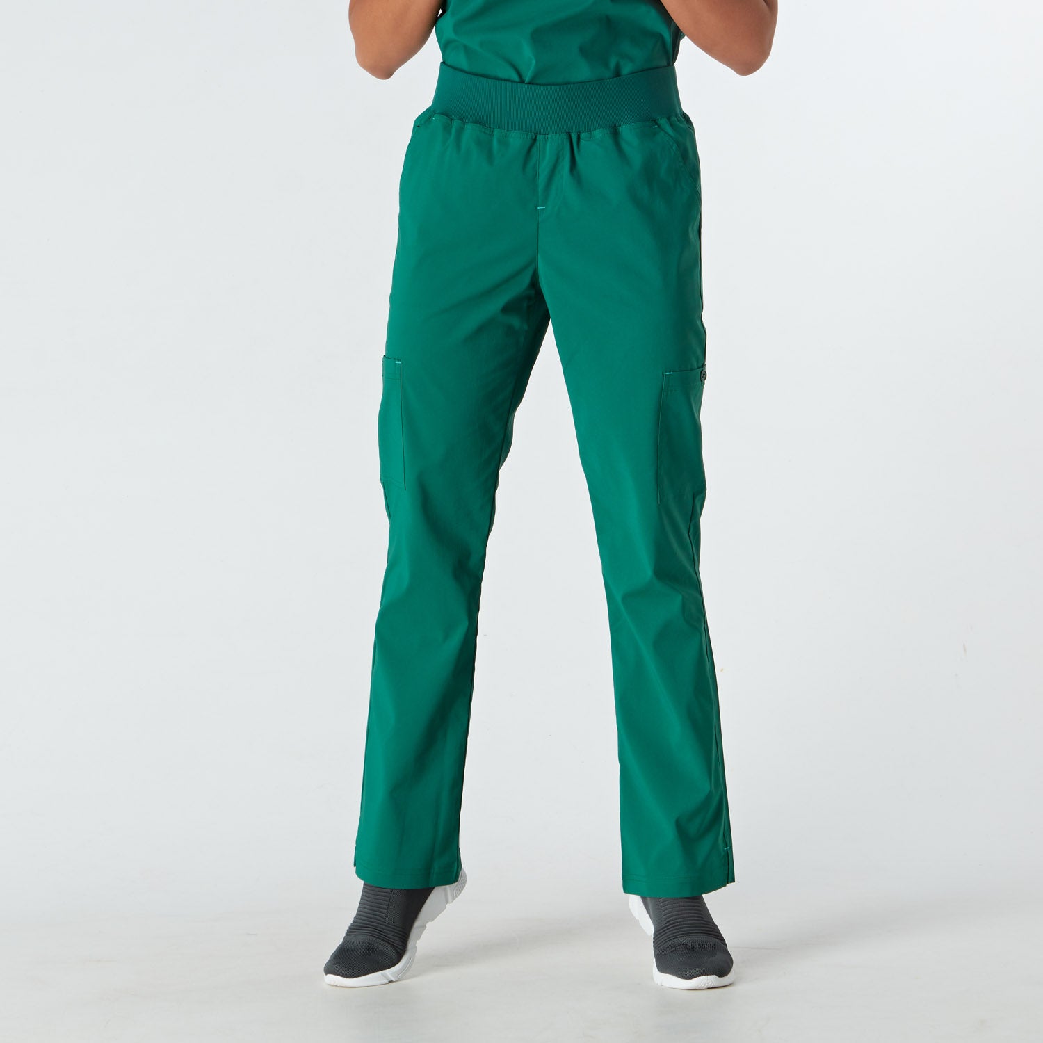Como Ladies Treated Scrub Trouser - Hunter