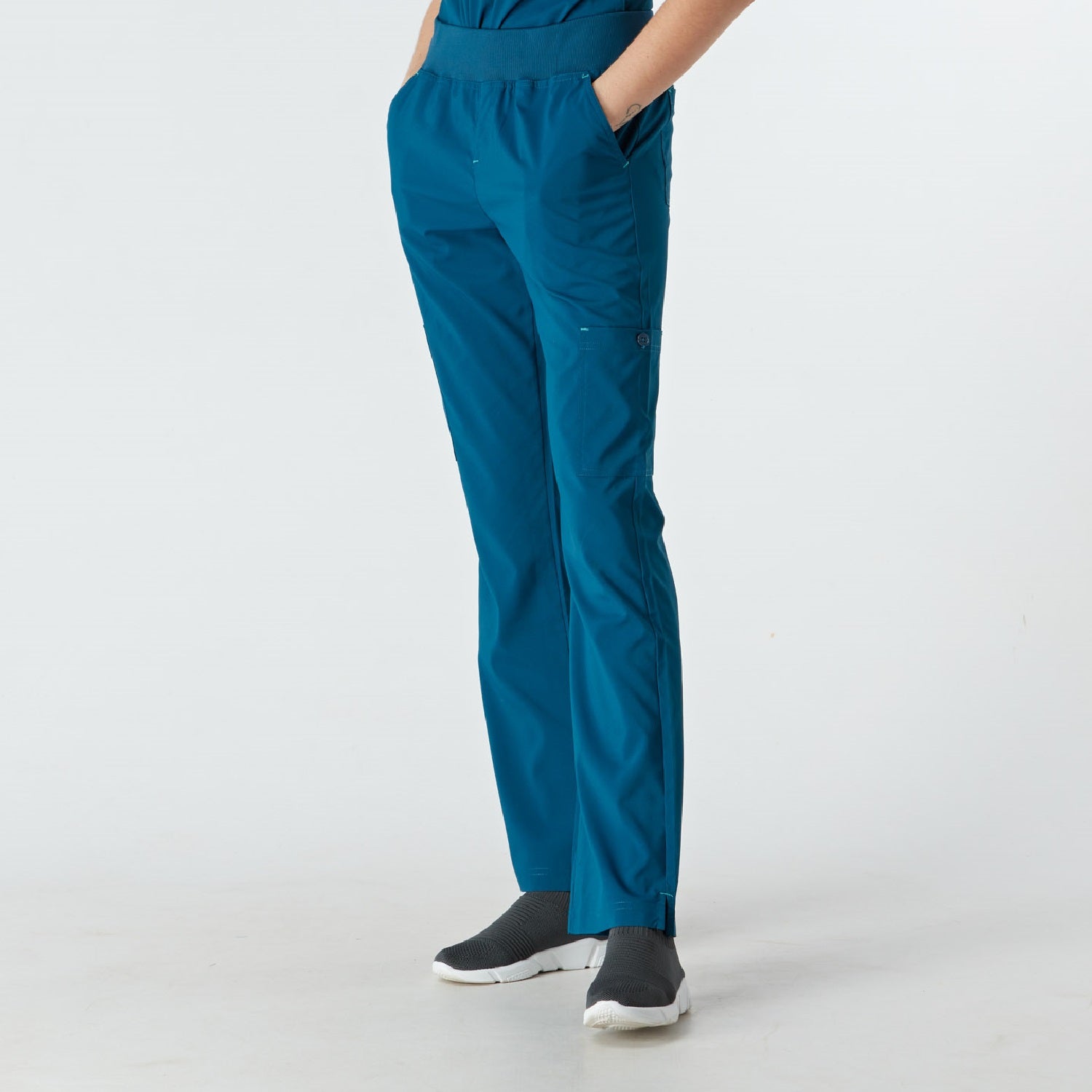 Como Ladies Treated Scrub Trouser - Caribbean