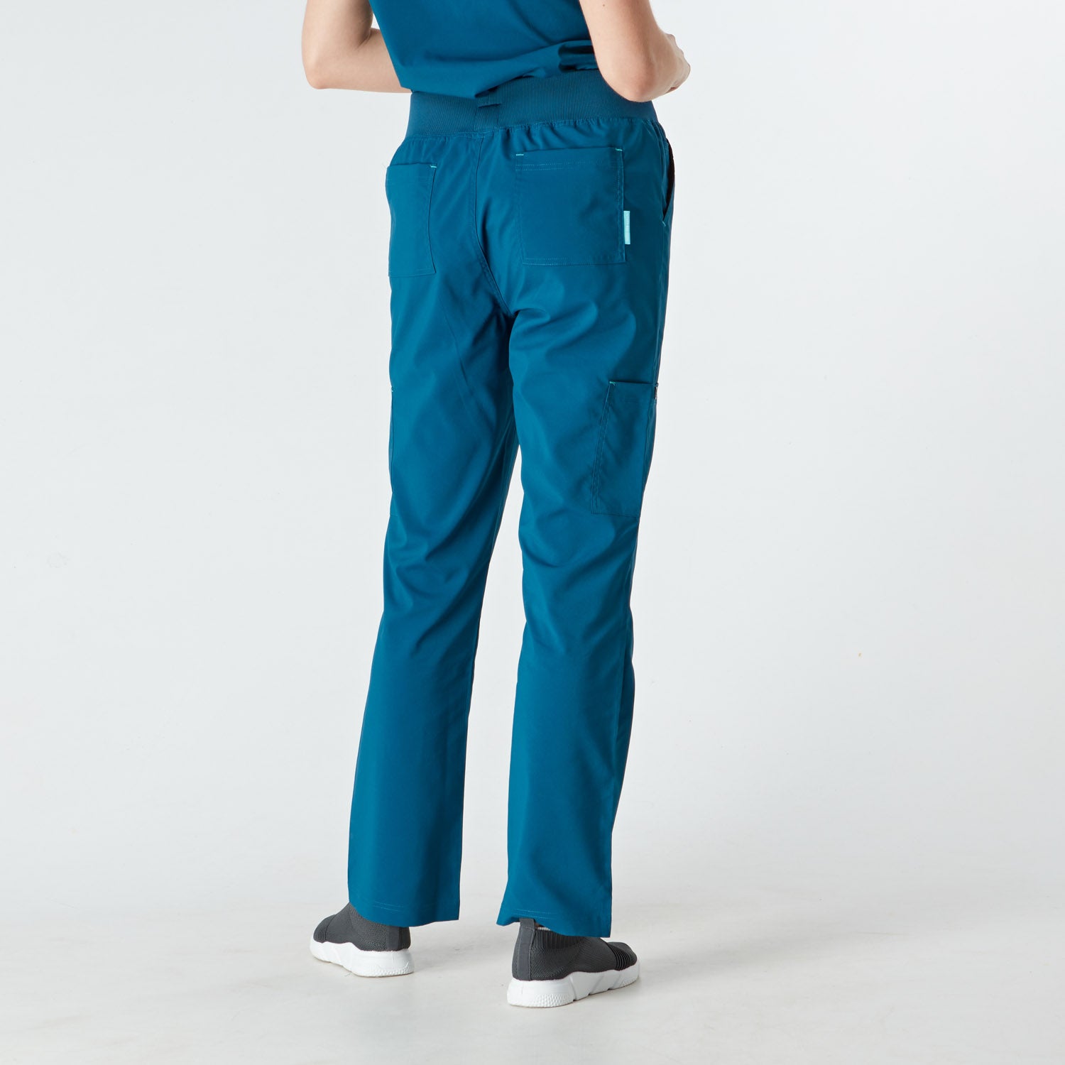 Como Ladies Treated Scrub Trouser - Caribbean