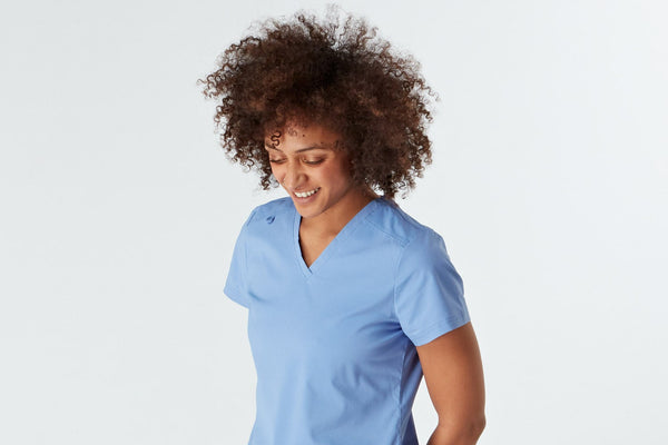 Siena Ladies Treated Scrub Top - Ciel