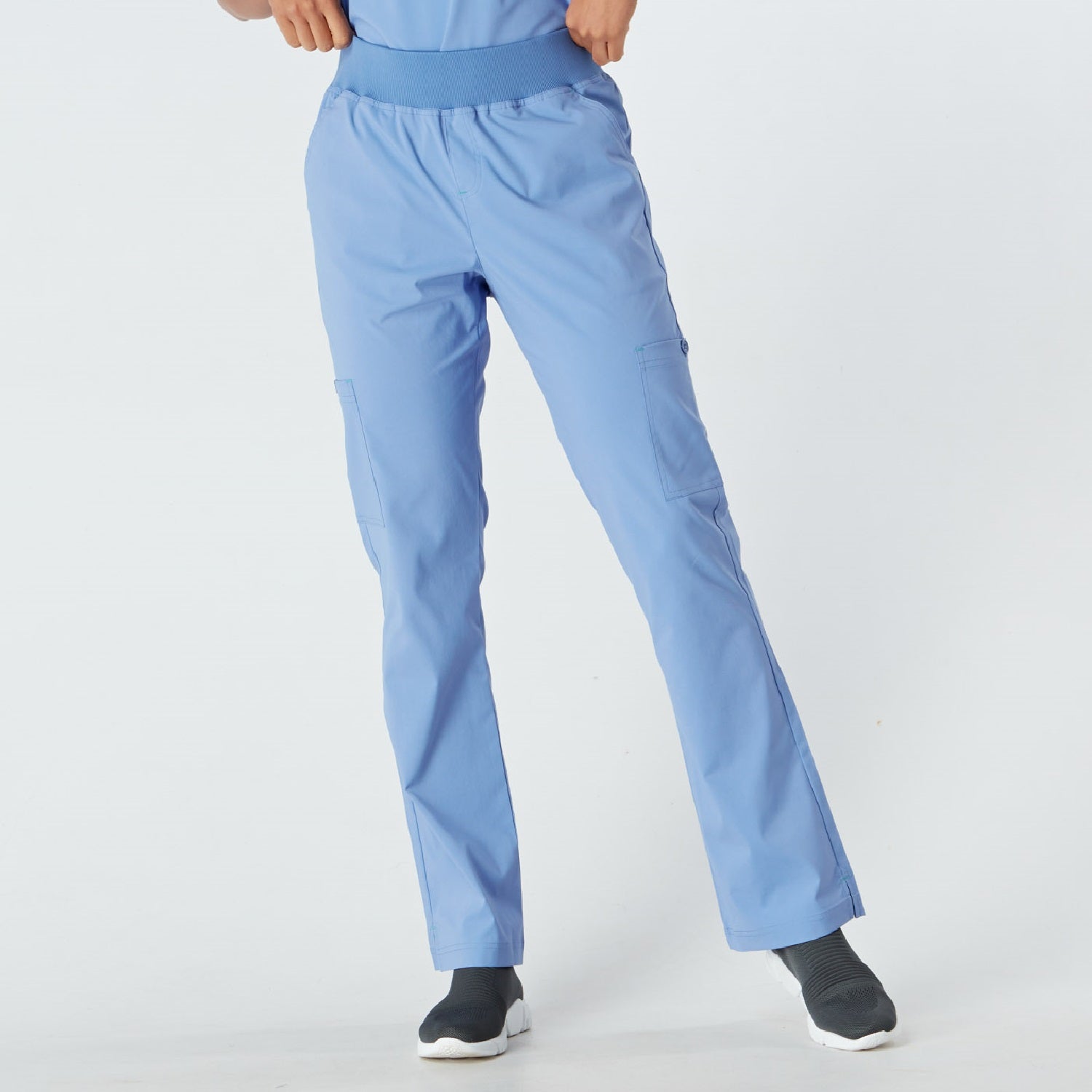 Como Ladies Treated Scrub Trouser - Ciel