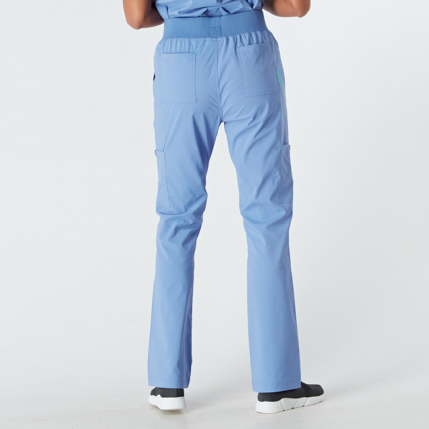 Como Ladies Treated Scrub Trouser - Ciel