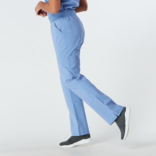 Como Ladies Treated Scrub Trouser - Ciel