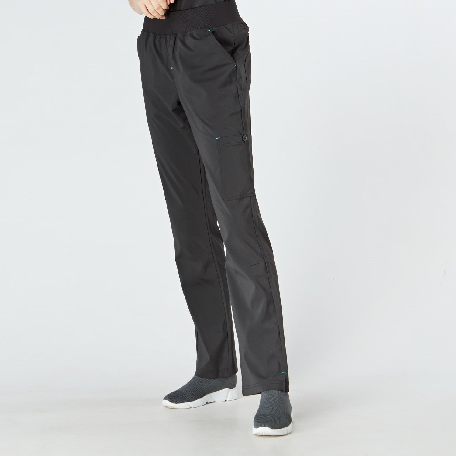 Como Ladies Treated Scrub Trouser - Black
