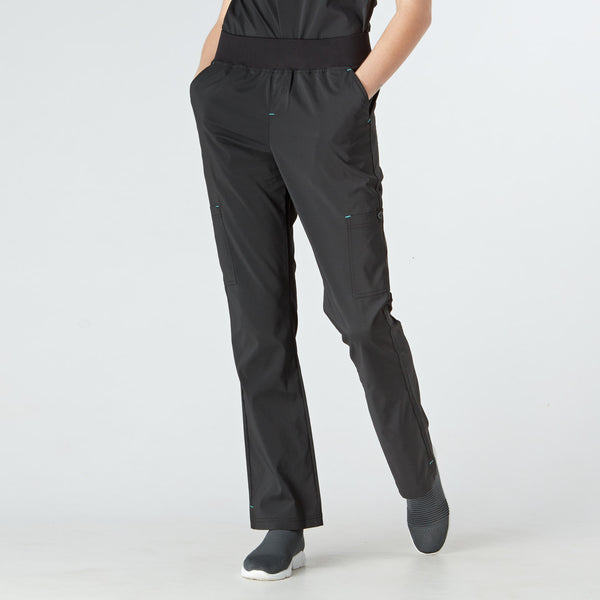 Como Ladies Treated Scrub Trouser - Black