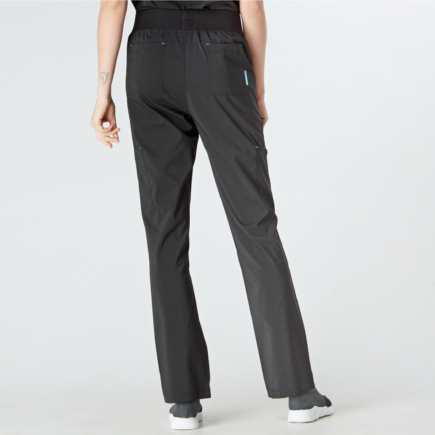 Como Ladies Treated Scrub Trouser - Black
