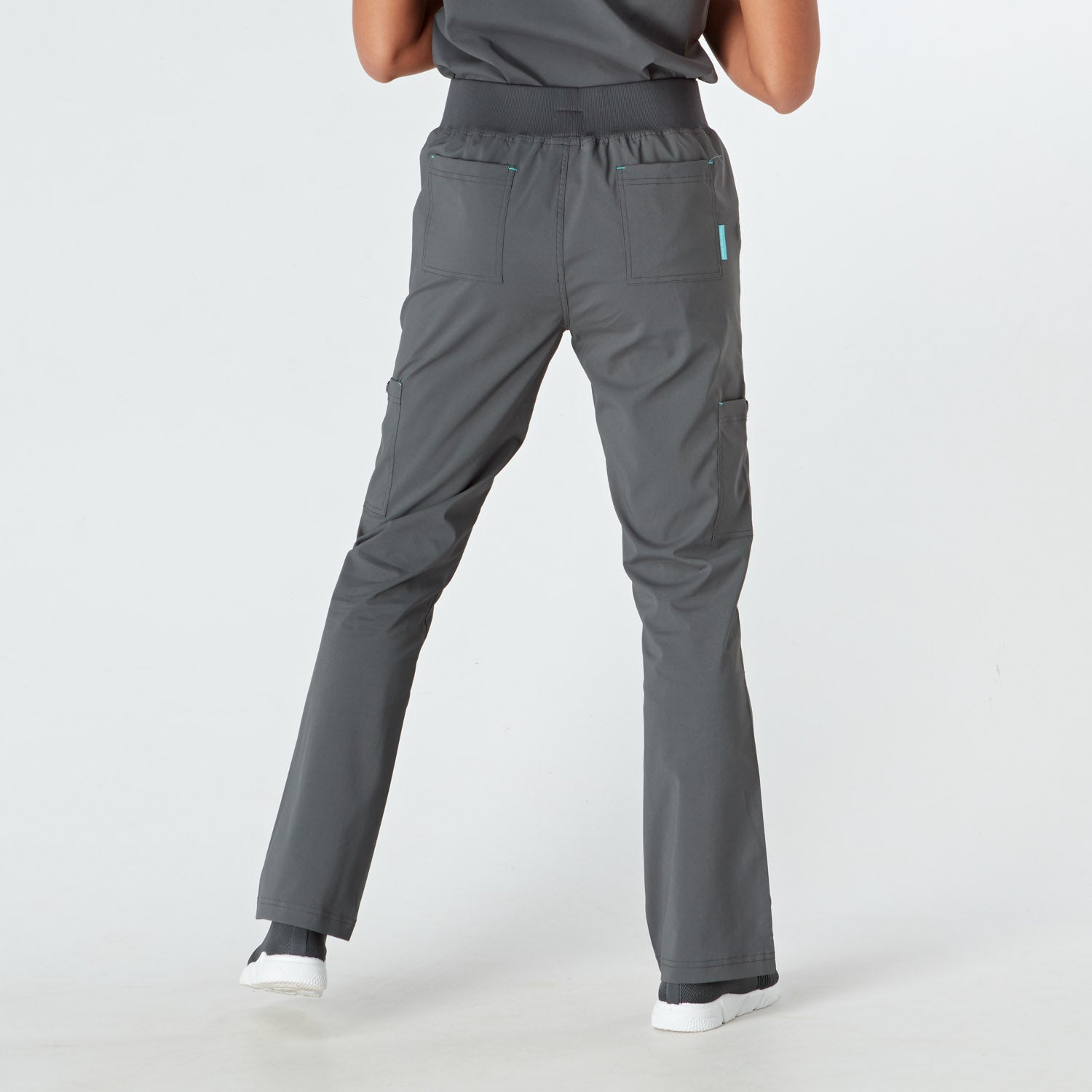 Como Ladies Treated Scrub Trouser - Pewter