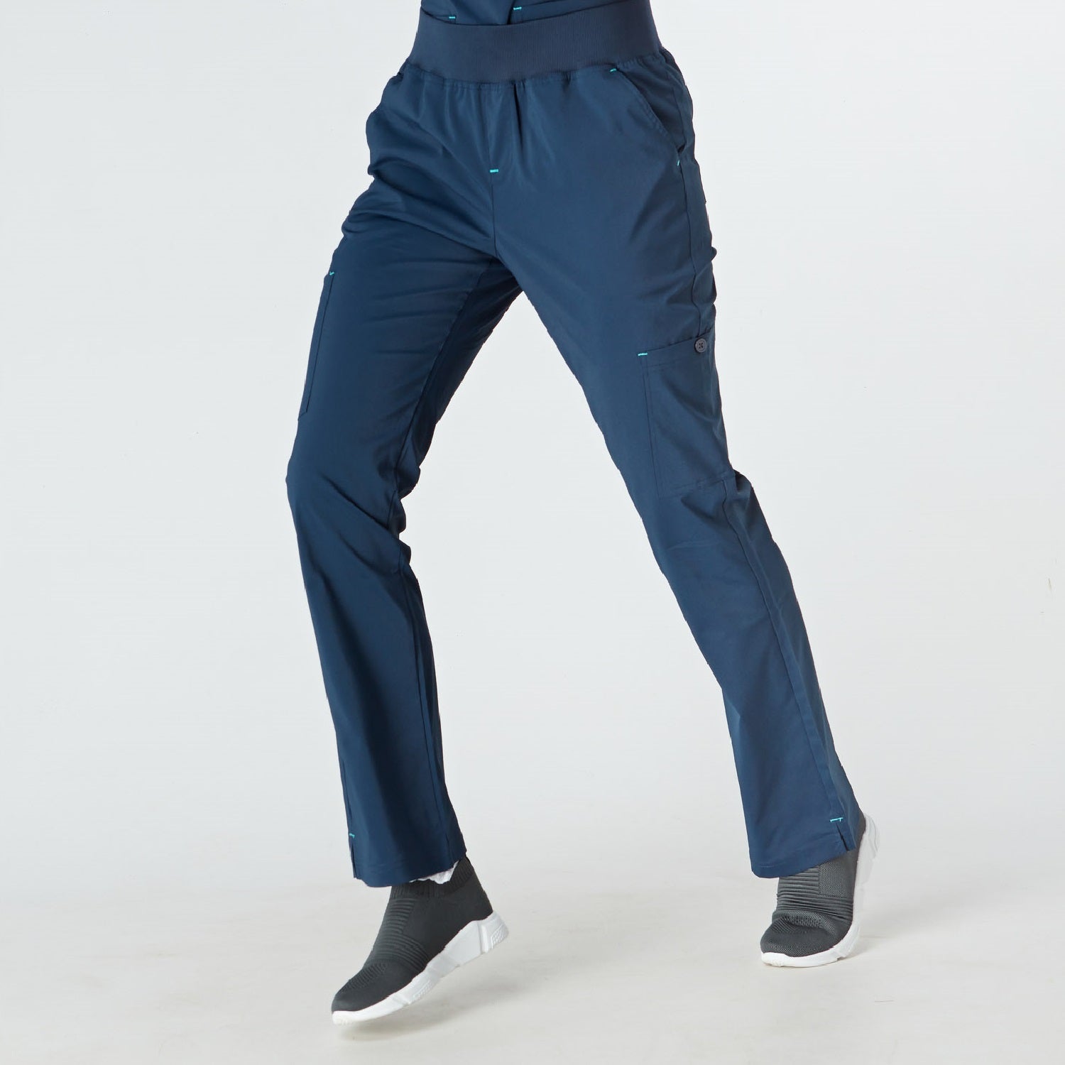 Como Ladies Treated Scrub Trouser - Navy