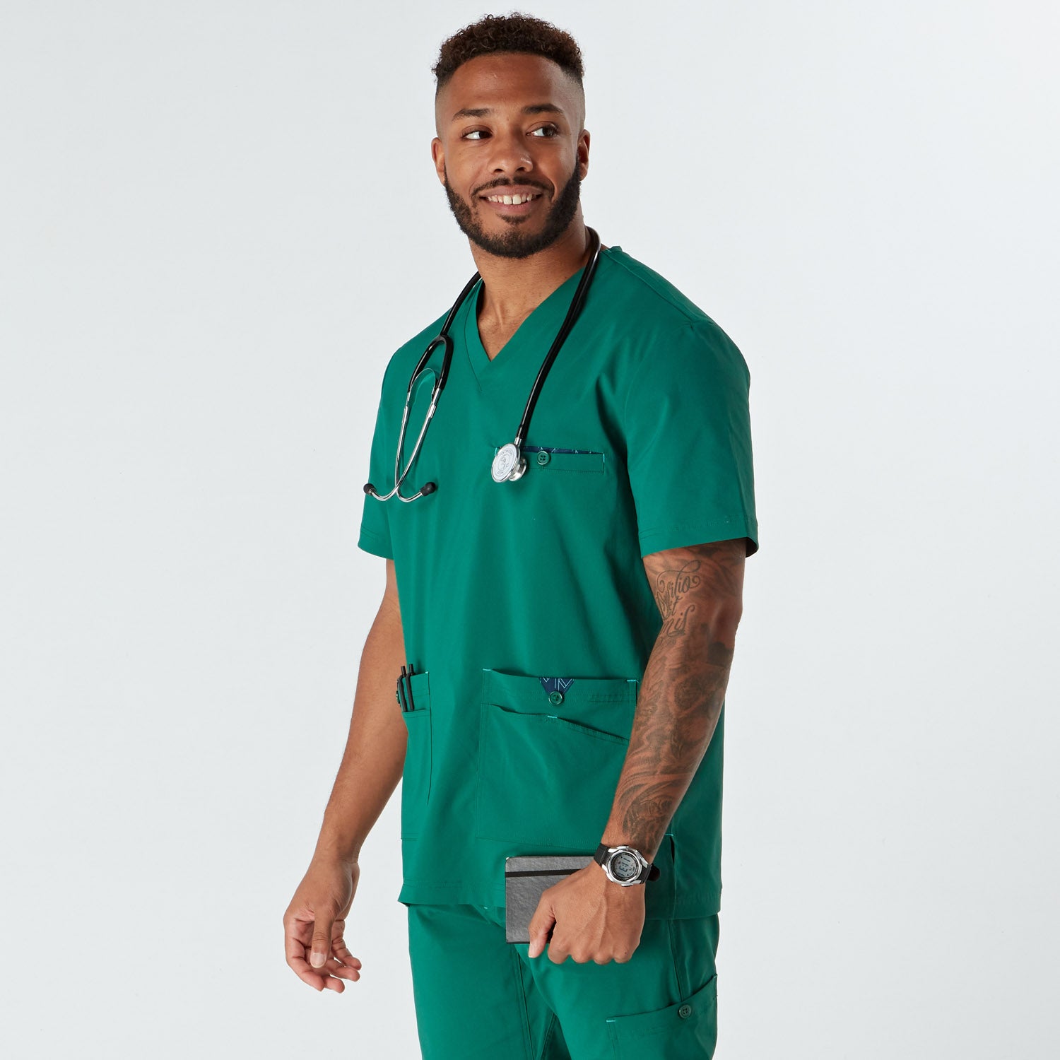 Imola Men’s Treated Scrub Top - Hunter
