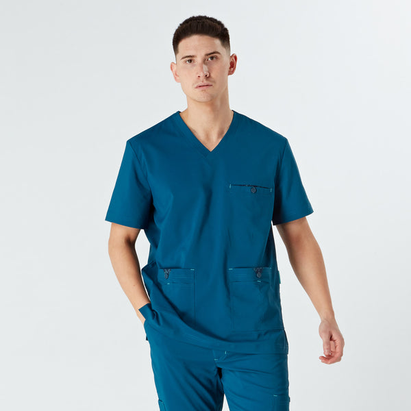 Imola Men’s Treated Scrub Top - Caribbean