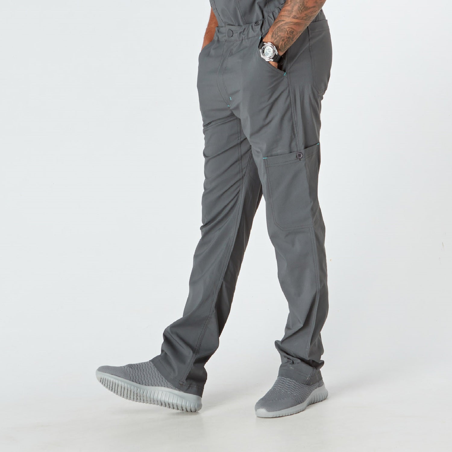 Monza Men's Treated Scrub Trouser - Pewter