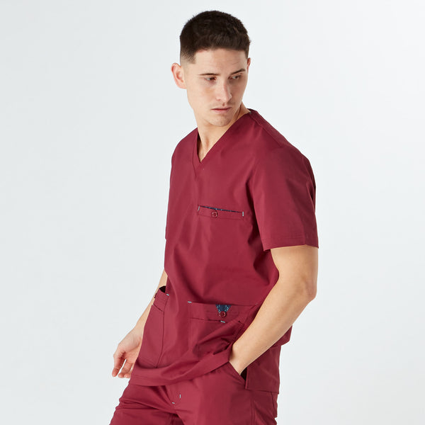 Imola Men’s Treated Scrub Top - Wine
