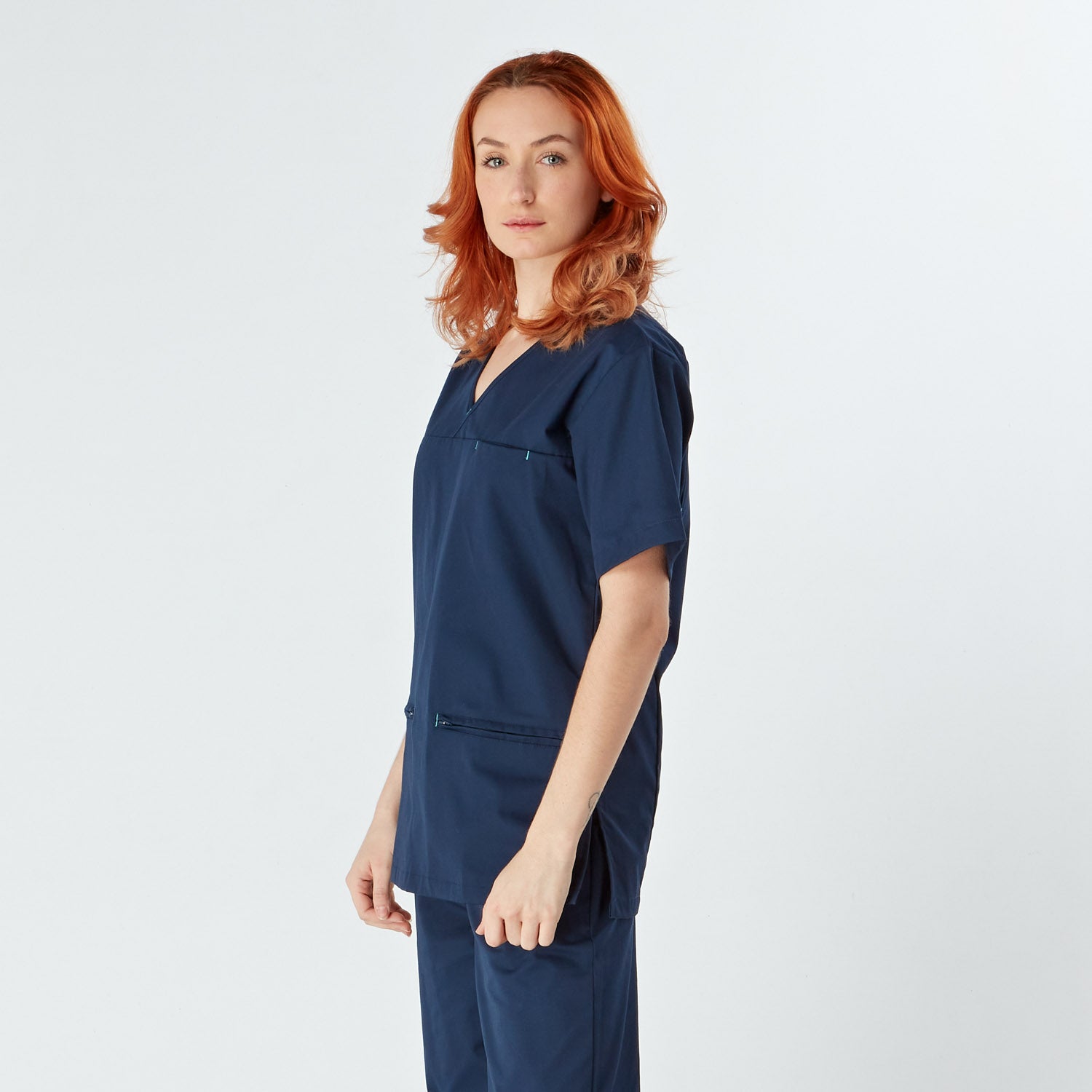 Amalfi Unisex Scrub Top - Navy