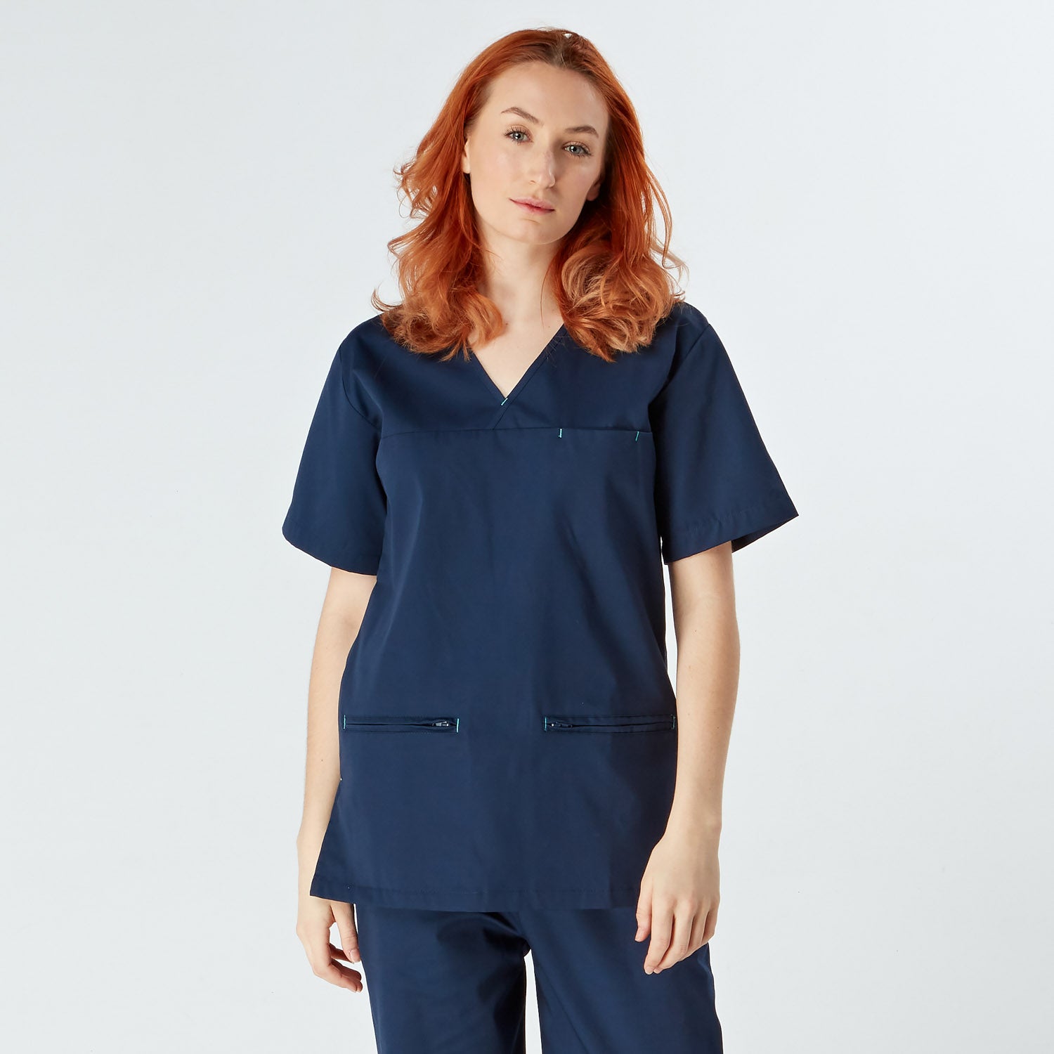 Amalfi Unisex Scrub Top - Navy
