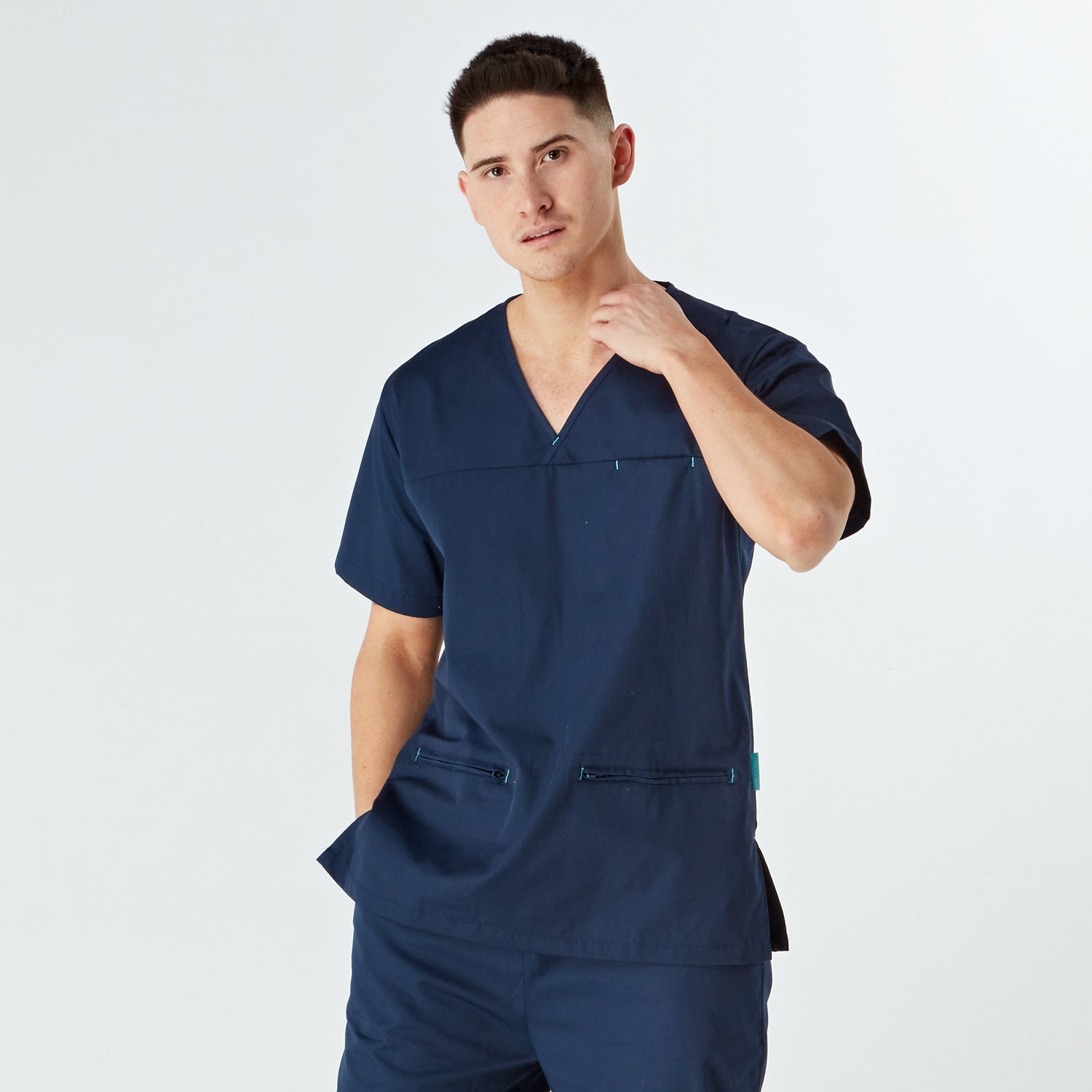 Amalfi Unisex Scrub Top - Navy