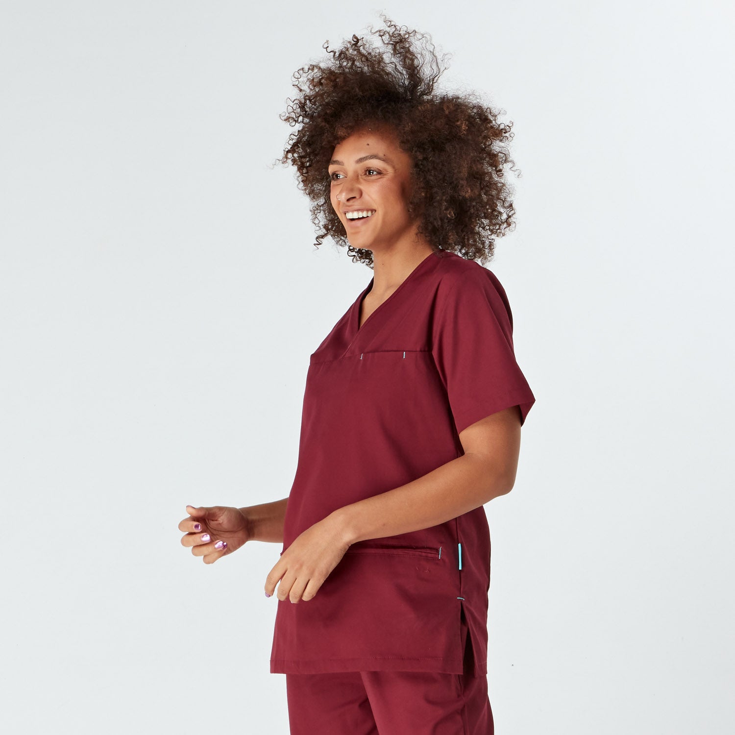 Amalfi Unisex Scrub Top - Wine
