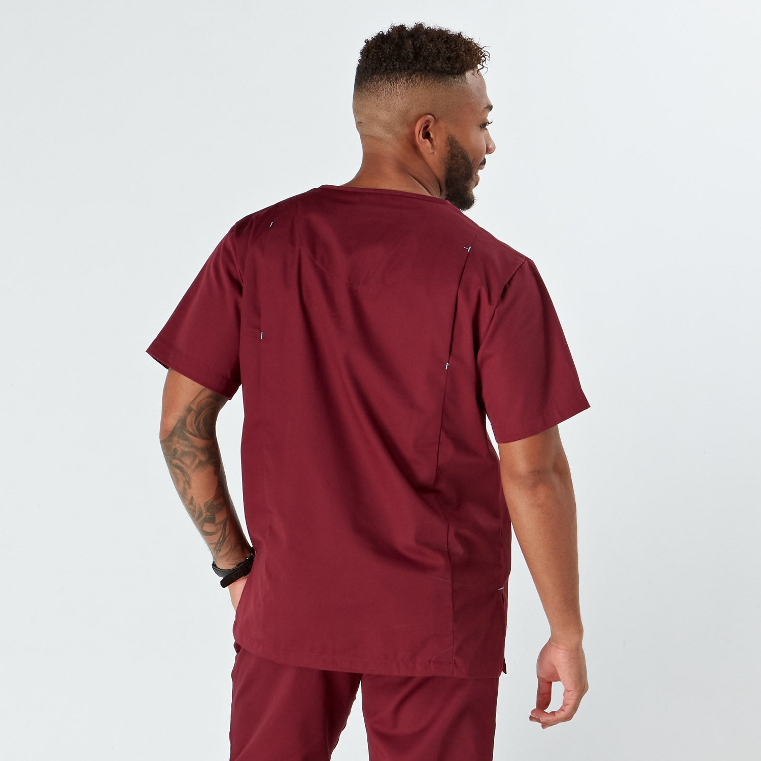 Amalfi Unisex Scrub Top - Wine
