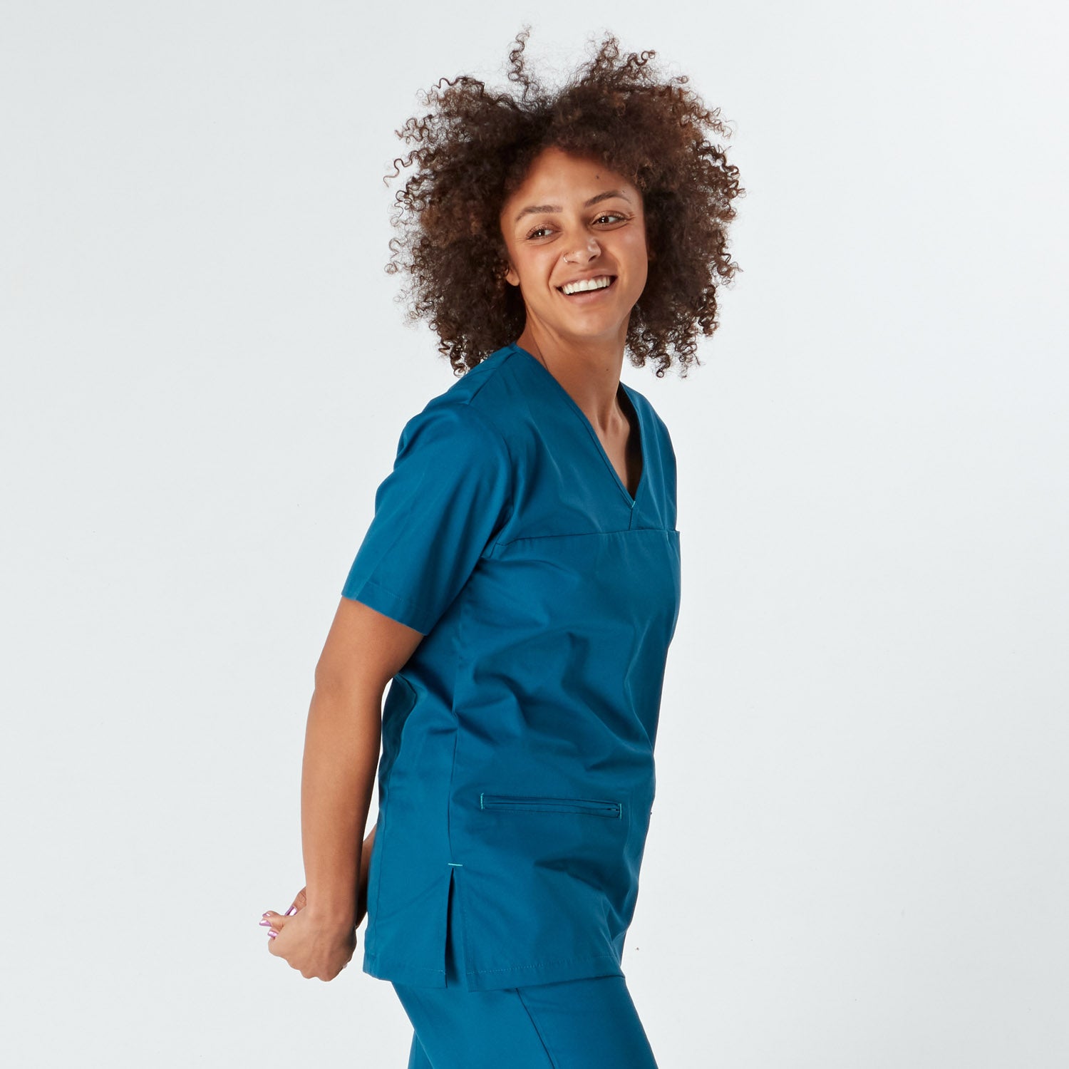 Amalfi Unisex Scrub Top - Caribbean