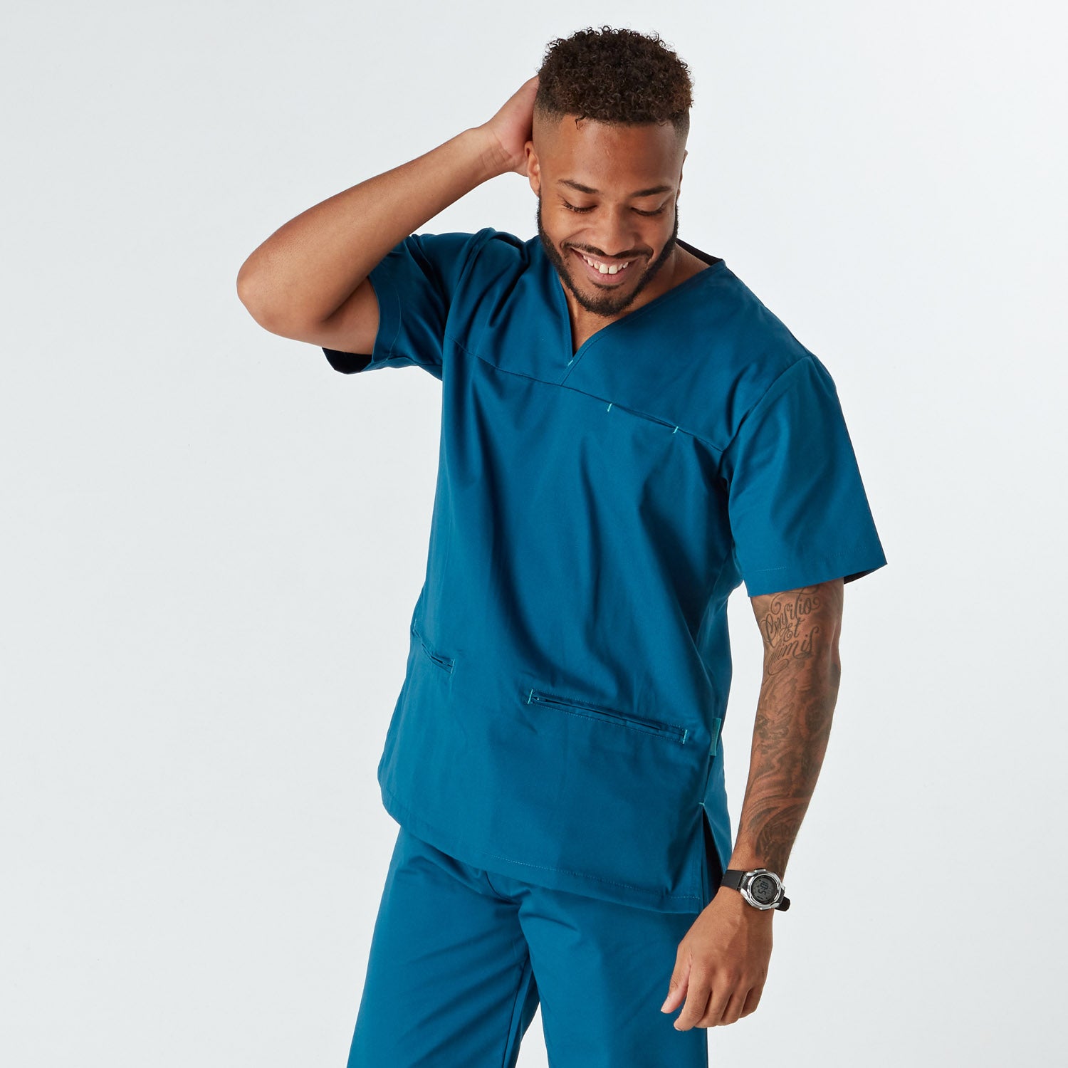 Amalfi Unisex Scrub Top - Caribbean