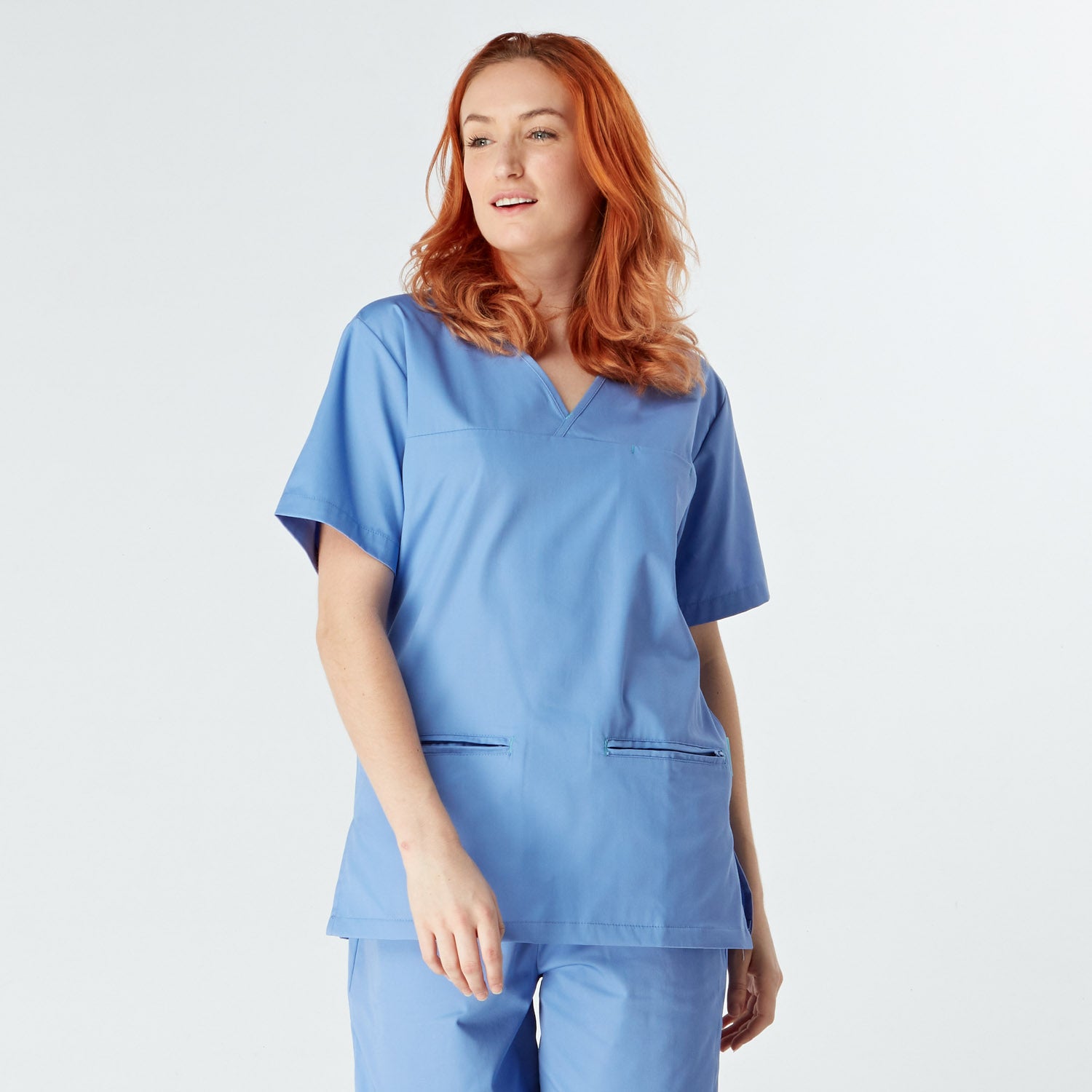 Amalfi Unisex Scrub Top - Ciel