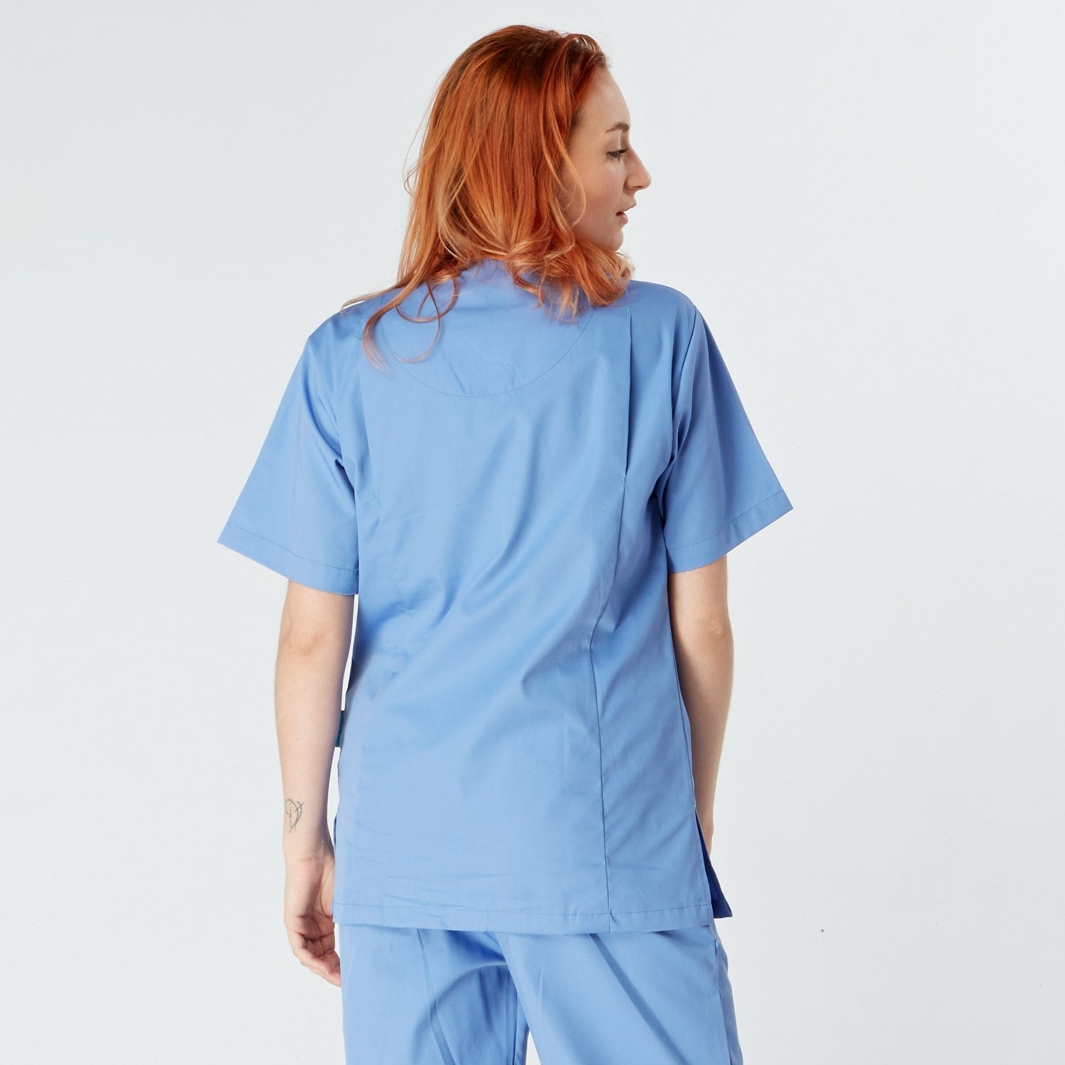 Amalfi Unisex Scrub Top - Ciel