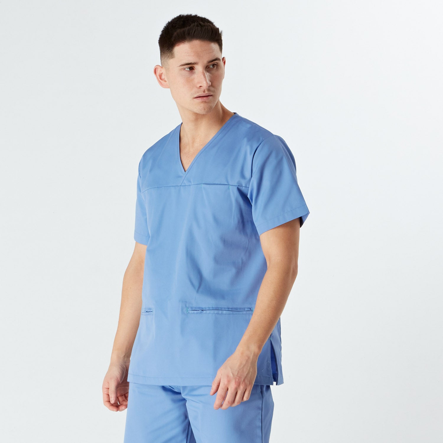 Amalfi Unisex Scrub Top - Ciel